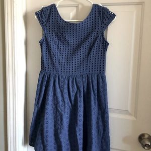Perrywinkle Eyelet Mini Dress